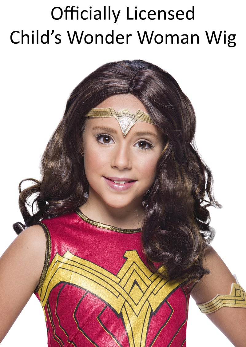 Rubies DC Wonder Woman 1984: Wonder Woman Wig for Kids by Rubies, Girl's No Size - Image 2
